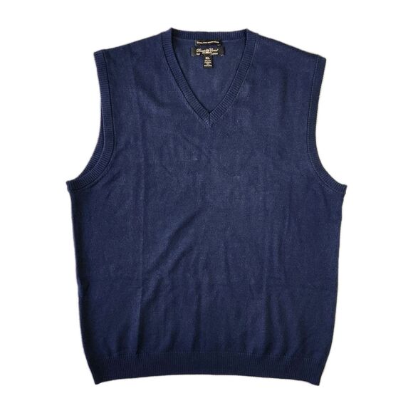 Pronto Uomo Sweater‎ Vest Mens XL Knitted Extra Fine Merino Wool Career Preppy - Picture 1 of 5